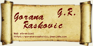 Gorana Rašković vizit kartica